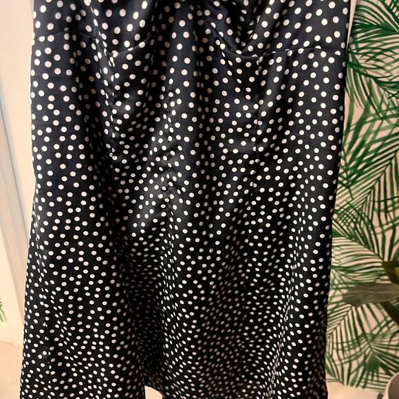 Lovers + Friends Black Polka Dot Trapeze Dress medium - Picture 4 of 12